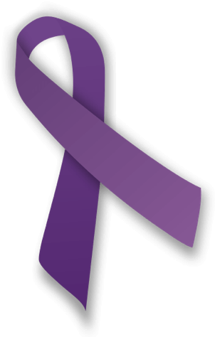 A purple ribbon icon