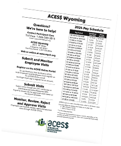 ACES$ Wyoming Printer-Friendly Schedule cover