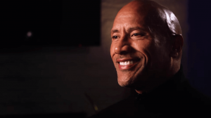 A still from The Rock's new video