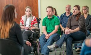 people with disabilities participating in a focus group